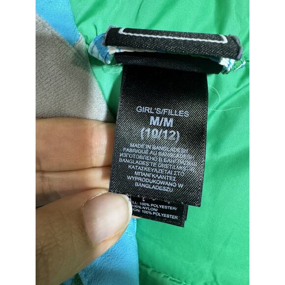 The North Face Girl’s (Sz M 10-12) Winter Snow Jacket Blue/Green RARE! - Picture 5 of 7